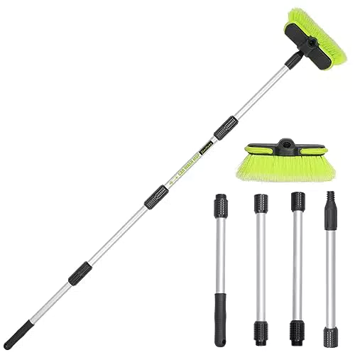 Spazzola Lavaggio Auto Telescopica con Setole Morbide per Camper e SUV