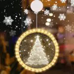 23GUANYI Luci di Natale 3D per Finestra, Luci a Batteria per Interni ed Esterni
