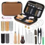 Kit Cucito Pelle - Riparazione Tappezzeria con Filo Cerato e Aghi Artigianali