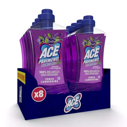 ACE Igienizzante per Pavimenti alla Lavanda e Oli Essenziali, Senza Candeggina