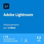 Adobe Lightroom 1TB - Editor Foto AI per PC e Mac - Download Digitale 1 Anno