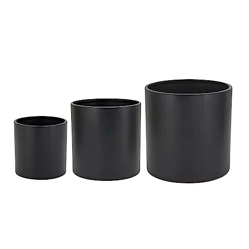 Amazon Basics Vasi in ceramica lisci rotondi di dimensioni assortite