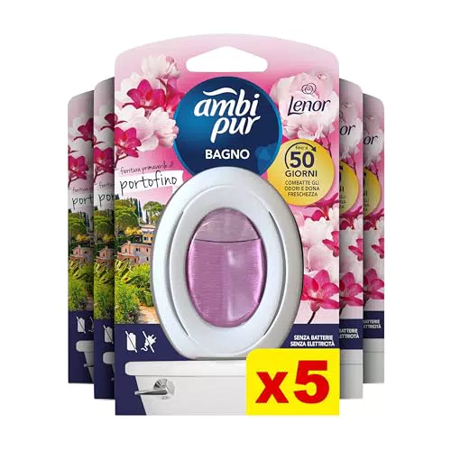 Ambi Pur Profumatore per Ambienti Lenor Portofino, Elimina Odori, 50 Giorni di Durata