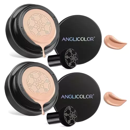 Anglicolor Fondotinta CC Cream Waterproof Professionale Opaco Oil Control con Spugna