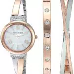 Anne Klein Orologio da polso con bracciale e cristalli, modello AK/2245RTST