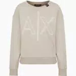 Armani Exchange Sweatshirt con Logo AX Outline - Maglia di Tuta Casual