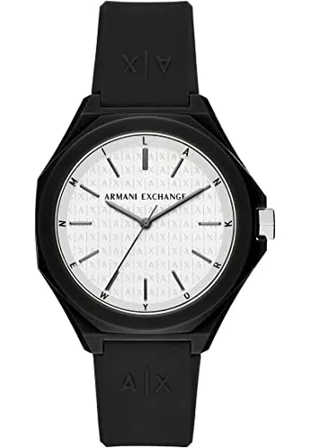 Armani Exchange Orologio da Uomo Quarzo con Cassa da 40 mm e Cinturino in Silicone AX4600