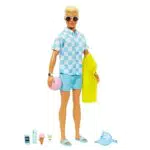 Barbie Ken con costume da bagno e accessori da spiaggia - HPL74