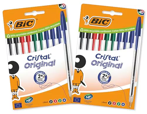 BIC Cristal Original - Penne a Sfera Punta Media per Scuola e Ufficio
