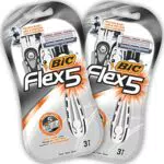 BIC Flex5 Rasoi Usa e Getta da Uomo - Confezione da 2 Pacchi