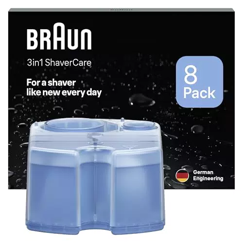 Braun ShaverCare Cartucce Ricarica per Stazione SmartCare, Formula Igienizzante al Limone
