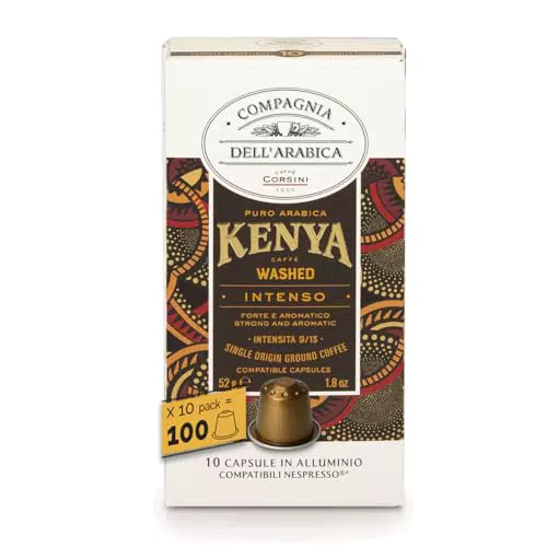 Caffè Corsini Kenya - Capsule Compatibili Nespresso 100% Arabica, Intensità 9/13