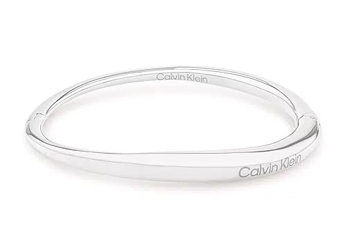 Calvin Klein Braccialetto Rigido da Donna Collezione Elongated Drops in Acciaio