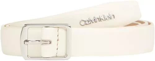 Calvin Klein Cintura Donna Slim Square Buckle Belt in Pelle