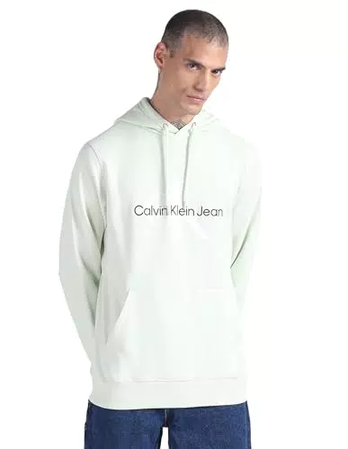 Calvin Klein Jeans Felpa Uomo Seasonal Monologo Regular con Cappuccio