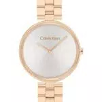 Calvin Klein Orologio Analogico da Donna Collezione GLEAM con Cinturino in Acciaio