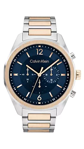 Calvin Klein Orologio Cronografo da Uomo con Cinturino in Acciaio Inossidabile
