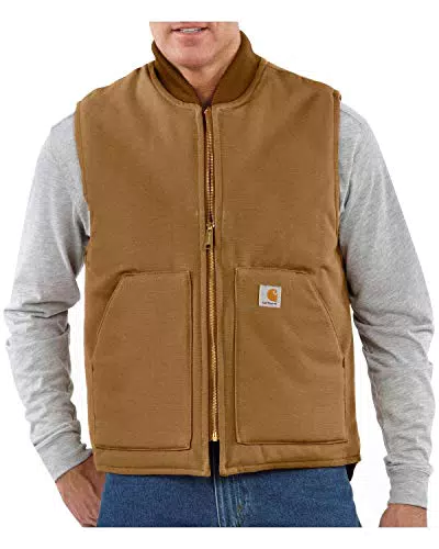Carhartt Gilet Imbottito in Tela Firm Duck per Uomo con Collo A Costine