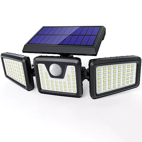 Claoner Luce Solare LED Esterno con Sensore di Movimento IP65 per Giardino