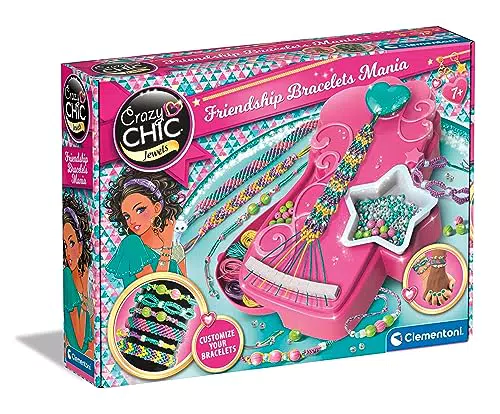 Clementoni Crazy Chic My Beads Lab - Kit Braccialetti Fai da Te per Bambine