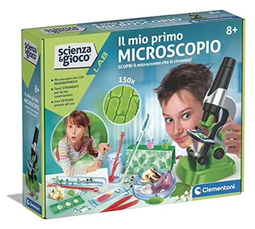 Clementoni Microscopio Ottico 150X - Laboratorio Scientifico per Bambini 8+