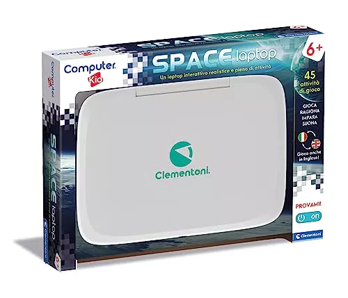 Clementoni Computer Kid Space - Laptop Educativo Parlante per Bambini 6+ Anni