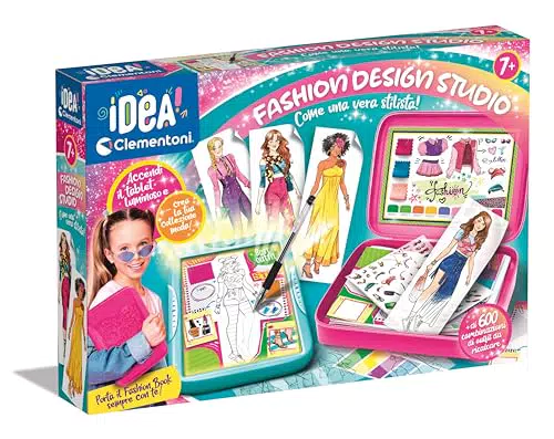 Clementoni Fashion Designer - Lavagna Luminosa Creativa per Bambine 7+ Anni