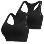 Crewhpo Reggiseno Sportivo Push Up Senza Ferretto per Yoga e Jogging