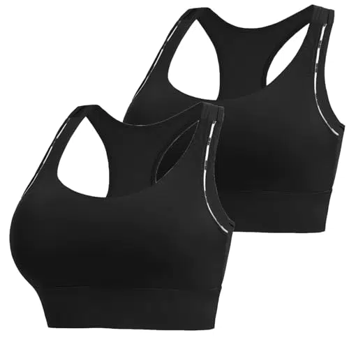 Crewhpo Reggiseno Sportivo Push Up Senza Ferretto per Yoga e Jogging