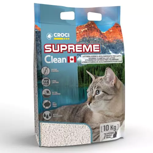 Croci Lettiera Supreme Clean - Lettiera Gatti super agglomerante e naturale