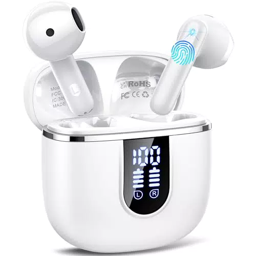 Cuffie Bluetooth 5.4 con Cancellazione Rumore e Touch Control - Auricolari Wireless