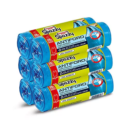 Domopak Sacchi Nettezza Antiforo con Manici - 28 lt