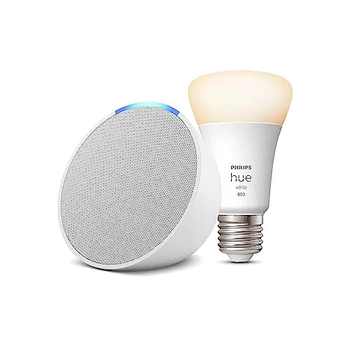 Philips Hue Lampadina LED Smart E27 e Echo Pop - Kit Casa Intelligente