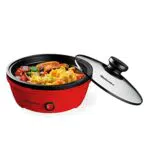 Elite Gourmet EGL-6101 padella elettrica antiaderente con coperchio in vetro