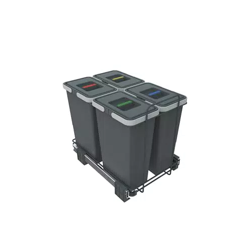 Elletipi Ecofil PF01 Pattumiera Differenziata Estraibile per Base, 4 Litri