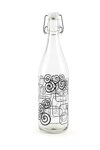 Excelsa Bottiglia d'Acqua in Vetro con Guarnizione - Modello Magic