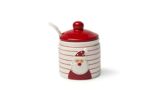 Excelsa Zuccheriera con Cucchiaino in Ceramica - Modello Snowman