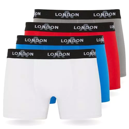 FM London Boxer Uomo in Cotone Aderenti e Confortevoli per Uso Quotidiano