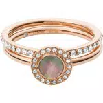 Fossil Anelli da Donna in Madreperla e Acciaio Placcato Oro Rosa