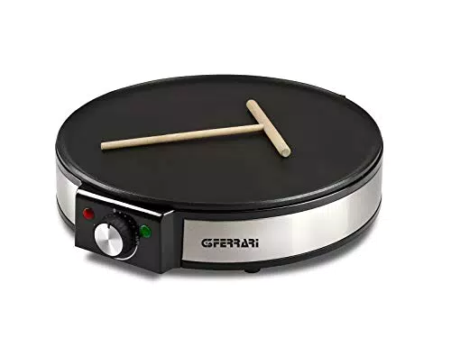 G3 Ferrari Crepiera Profi-Crepe Inox 1200 W con Rivestimento Antiaderente