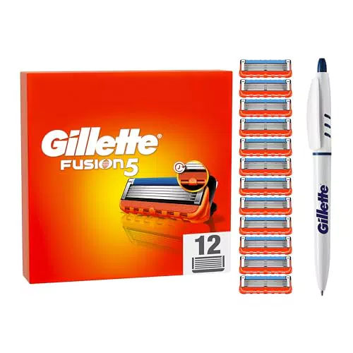 Gillette Fusion 5 Lamette da Barba, 12 Ricambi da 5 Lame