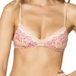 Goldenpoint Brassière in Pizzo Floreale Bicolore con Imbottitura Removibile