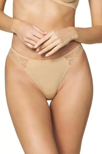 Goldenpoint Intimo Donna Serie Orchid Brasiliana Fianco Basso in Pizzo e Microfibra