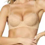 Goldenpoint Reggiseno in Pizzo e Lurex con Imbottitura e Ferretto, Serie Orchid