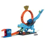 Hot Wheels City Pista con Loop Gigante e T-Rex - Giocattolo per Bambini 4+ Anni