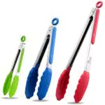 Hotec Pinze da Cucina in Acciaio Inossidabile e Silicone con Sistema di Bloccaggio