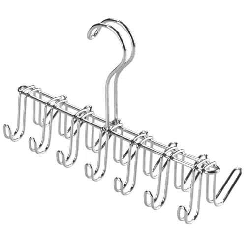iDesign Organizer Armadio Portacravatte e Porta Cinture in Metallo Cromato
