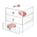 iDesign Organizzatore per Trucco e Gioielli, Cassettiera Trasparente in Plastica