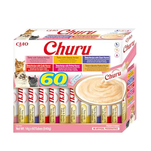 Inaba Churu Snack per Gatti Cremoso al Tonno - Cibo Sano e Delizioso