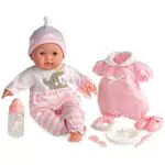 JC TOYS Berenguer Boutique Bambola neonato naturale con accessori cambiabili